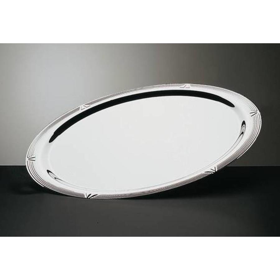 Plat de service ovale en acier inoxydable