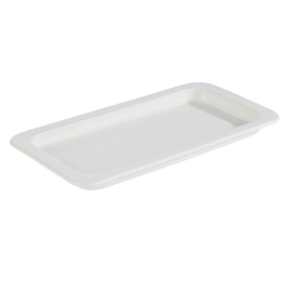Plats gastronormes en porcelaine blanche | 5 tailles