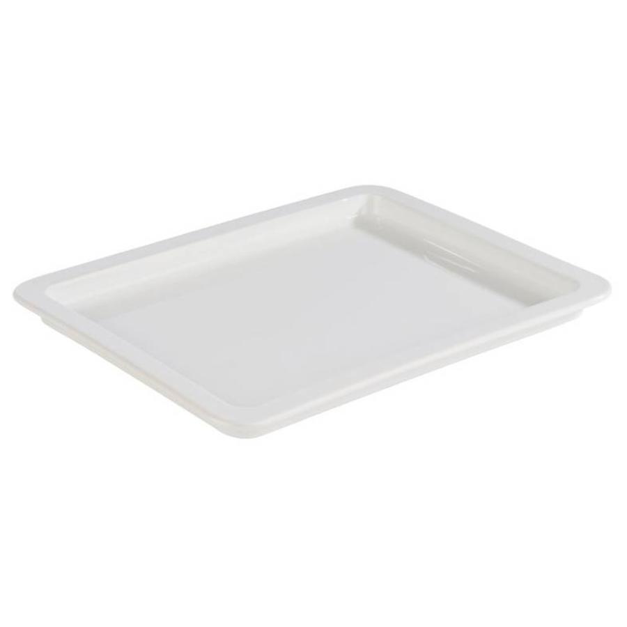 Plats gastronormes en porcelaine blanche | 5 tailles