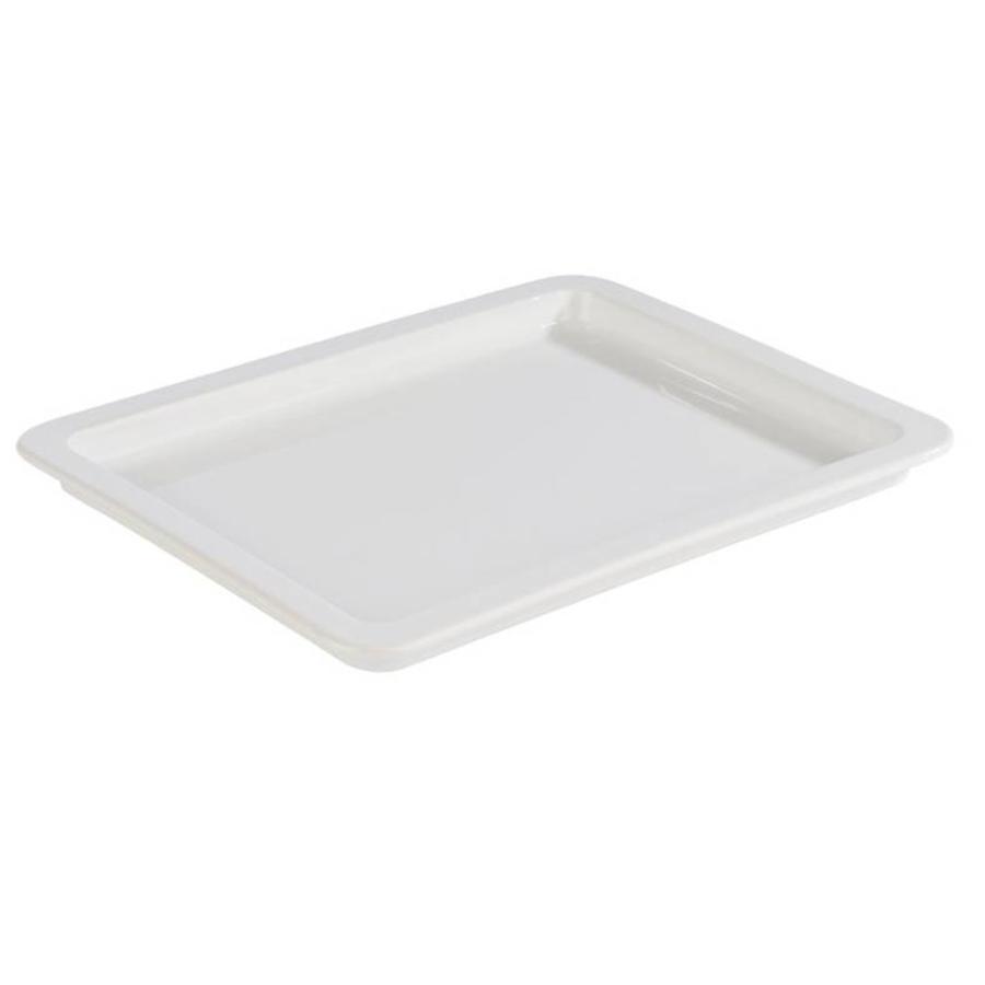 Plats gastronormes en porcelaine blanche | 5 tailles