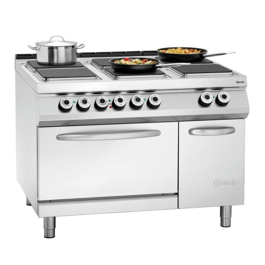 Cuisinière électrique professionnelle | 6 plaques de cuisson