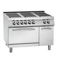Cuisinière électrique professionnelle | 6 plaques de cuisson