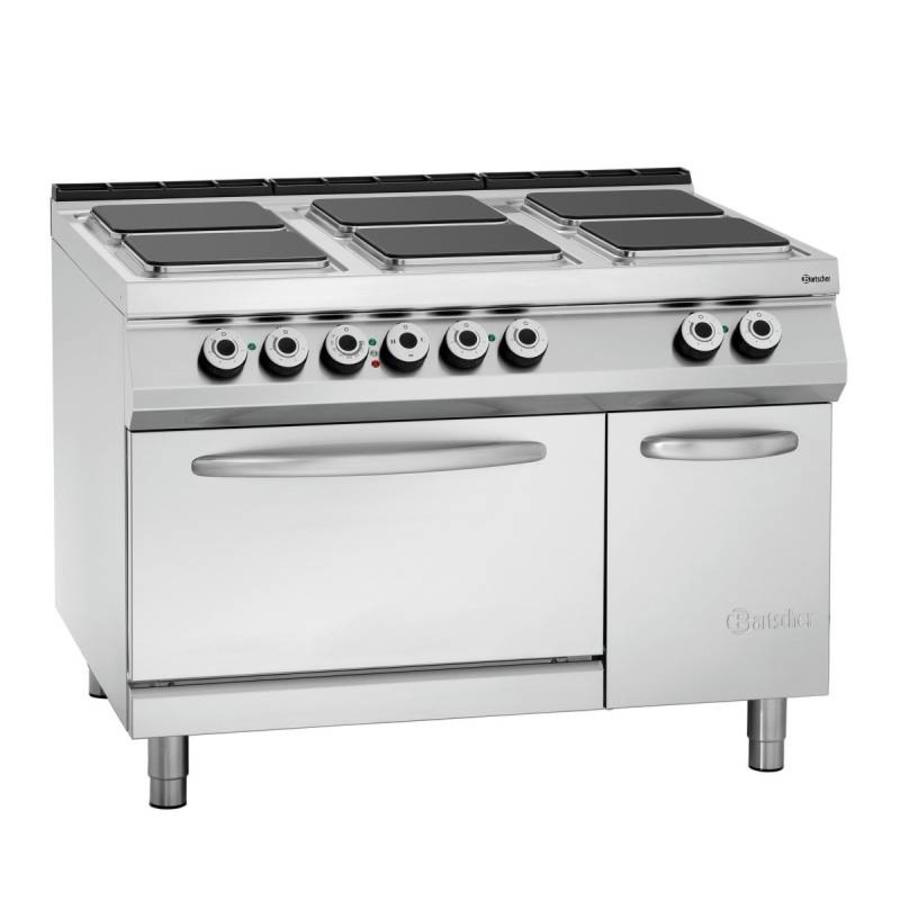 Cuisinière électrique professionnelle | 6 plaques de cuisson