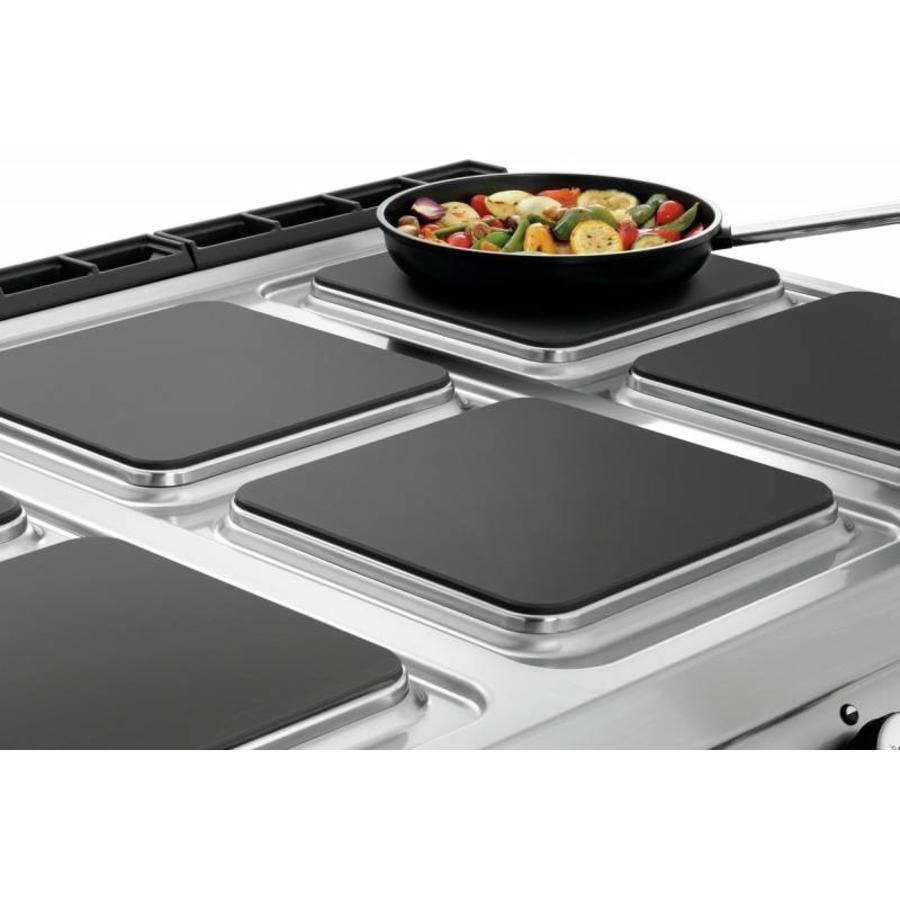 Cuisinière électrique professionnelle | 6 plaques de cuisson