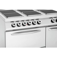 Cuisinière électrique professionnelle | 6 plaques de cuisson