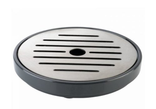  APS Bac d'égouttage avec grille en acier inoxydable | noir 