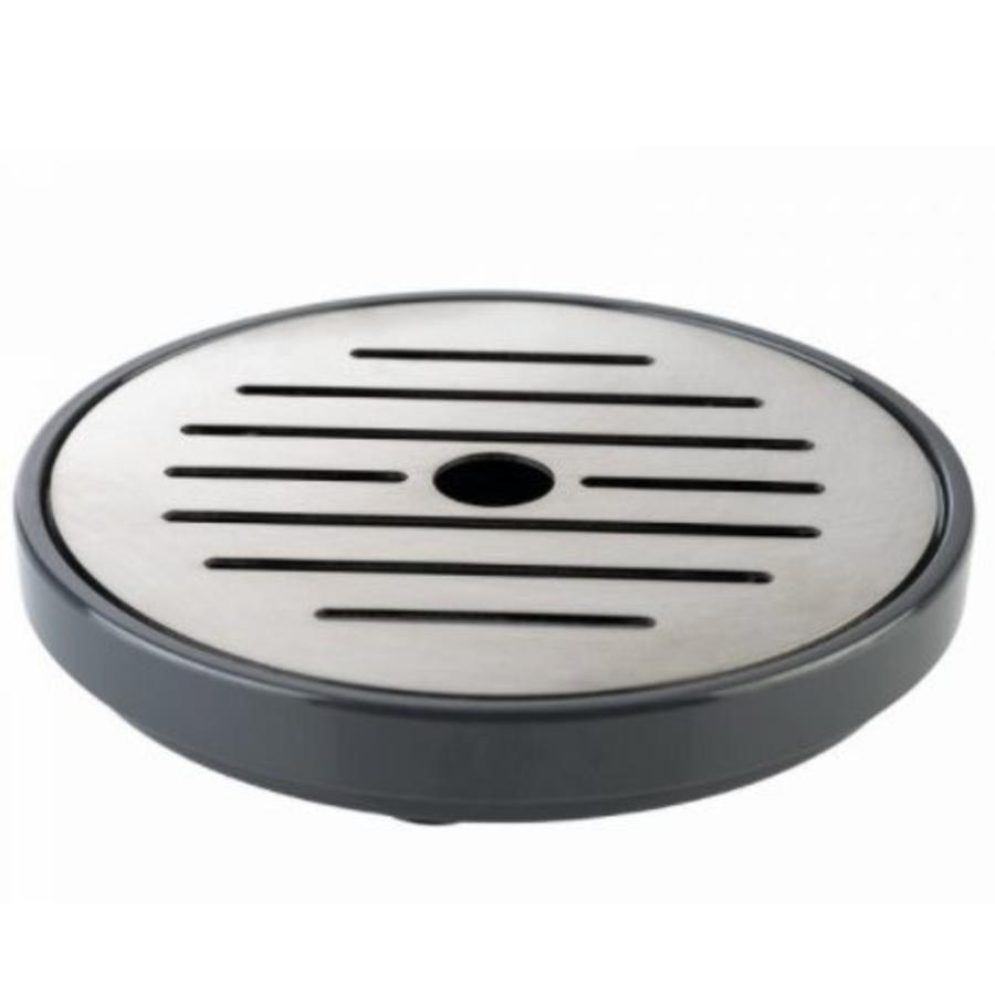 Bac d'égouttage avec grille en acier inoxydable | noir