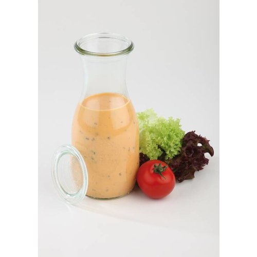  APS Weck Glasflaschen mit Deckel 0,50 L | 6 Stück 