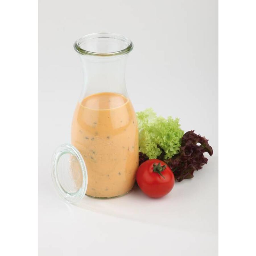 Bouteilles en verre Weck avec couvercle 0,50 L | 6 pièces