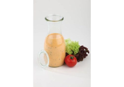  APS Weck Glasflaschen mit Deckel 1 L | 6 Stück 