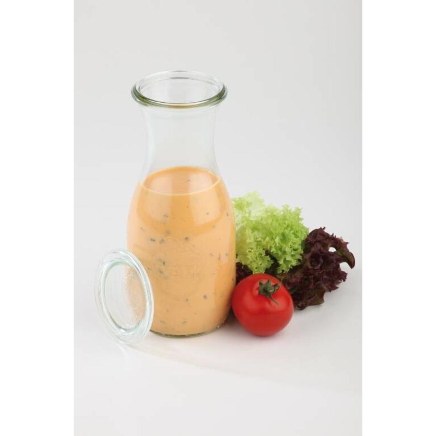 Bouteilles en verre Weck avec couvercle 1 L | 6 pièces