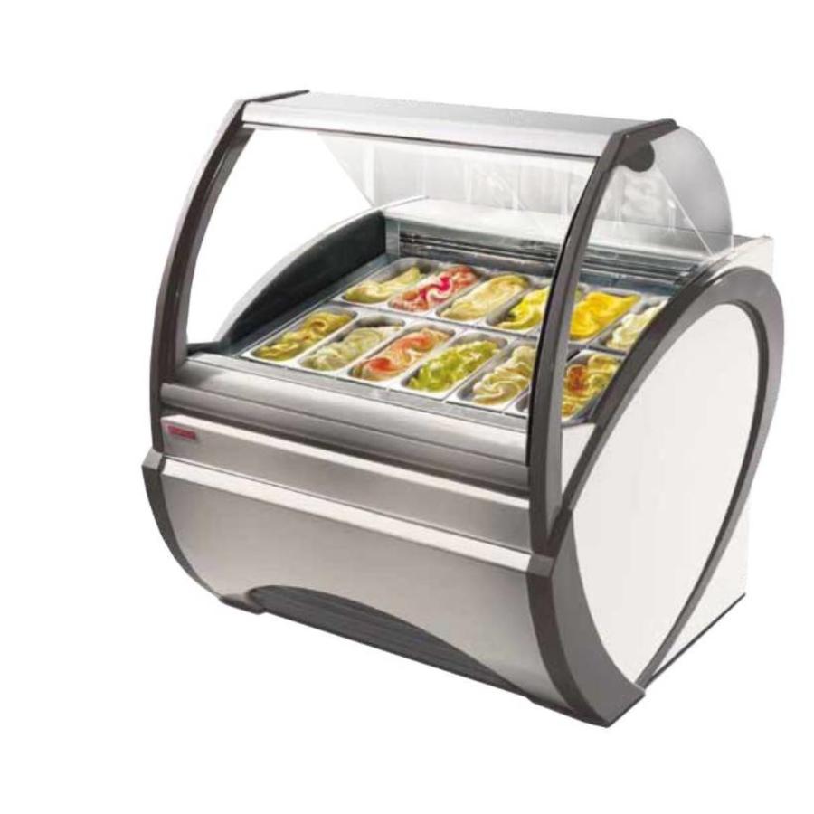 Ice cream display case with forced air circulation | 1790W | White