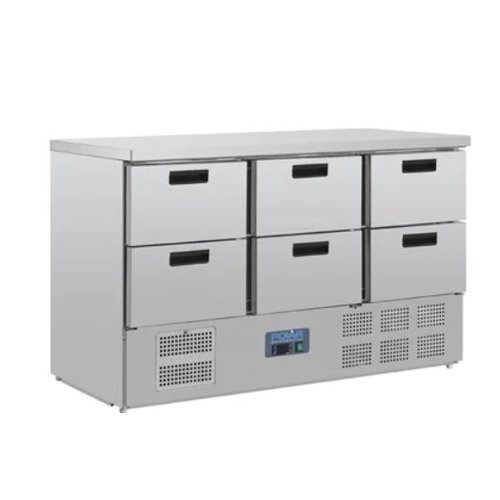  Polar Refrigerated saladette with 6 drawers 