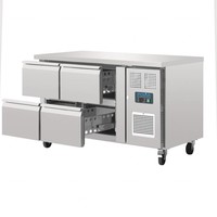 Ventilated and Refrigerated GN workbench | Includes 4 drawers
