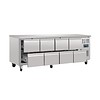 Polar Ventilated Refrigerated GN Workbench with 8 drawers