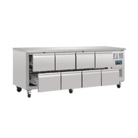 Ventilated Refrigerated GN Workbench with 8 Drawers