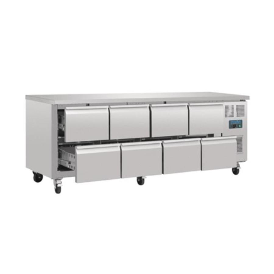 Ventilated Refrigerated GN Workbench with 8 Drawers