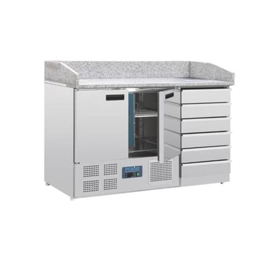 Pizza Workbench | Marble Top and Dough Trays | 257L