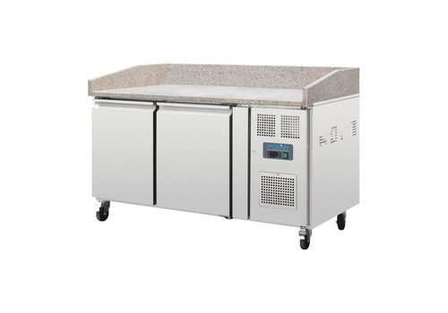  Polar Établi à pizza | Dessus en marbre | 428L 
