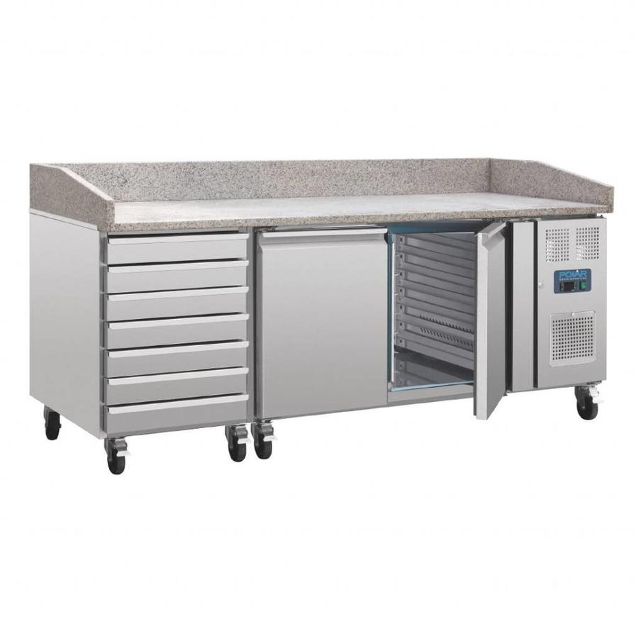 Pizza Workbench | Marble Top and Dough Trays | 428L