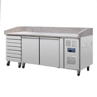 Pizza Workbench | Marble Top and Dough Trays | 428L