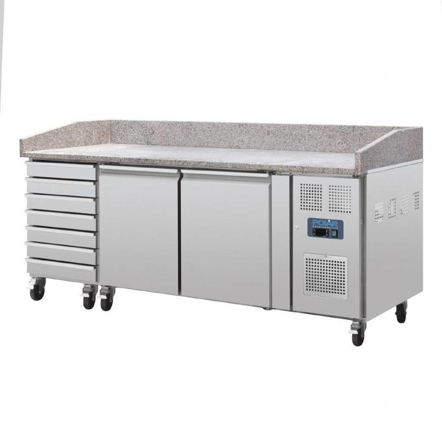 Pizza Workbench | Marble Top and Dough Trays | 428L
