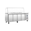 Polar GN Refrigerated Saladette | Including Glass Design Showcase | 4-door