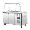 Polar Refrigerated Saladette with Glass Countertop Display 2-door