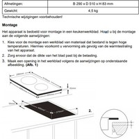 Inductie-kookplaat 2 Zones | 3000Watt