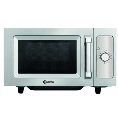  Bartscher Stainless steel microwave with rotary knob 