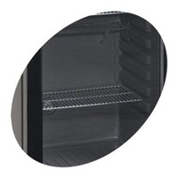 Small Black Fridge with Glass Door | 42 liters