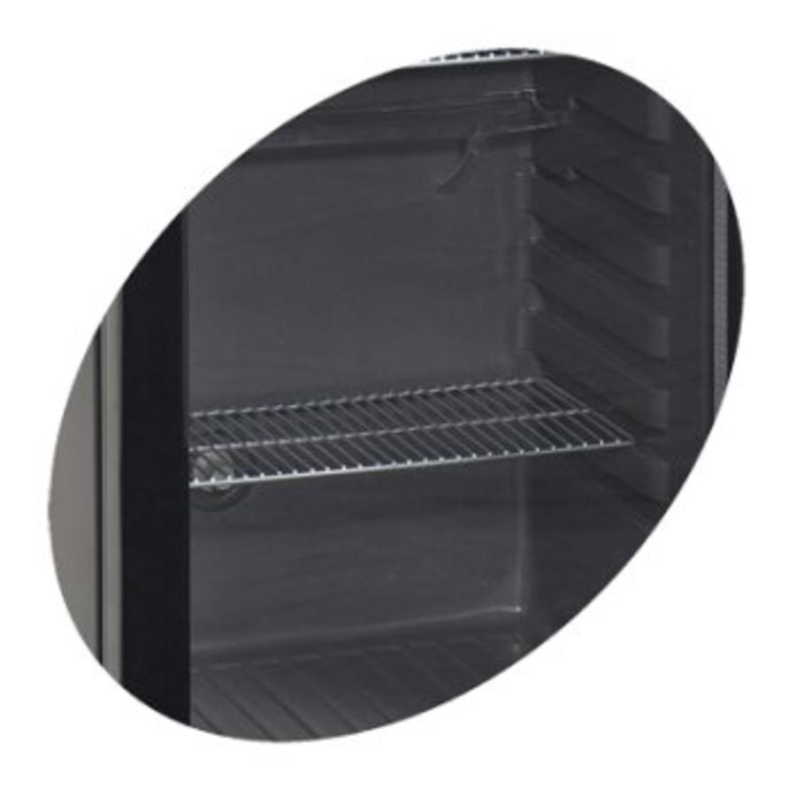 Small Black Fridge with Glass Door | 42 liters