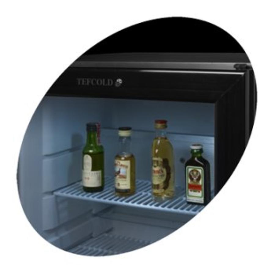 Small Black Fridge with Glass Door | 42 liters