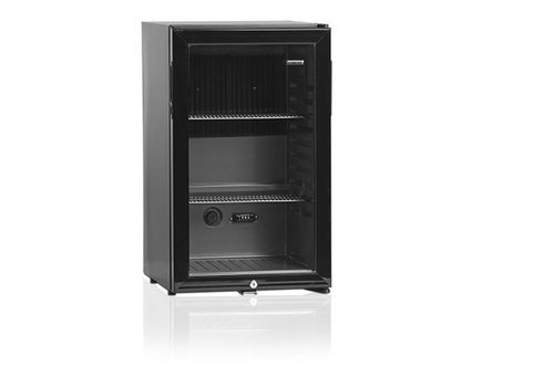  HorecaTraders Kühlschrank Klein Schwarz | Glastür | 40 Liter 