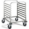 B.PRO Chariot à étagères en acier inoxydable | 7 x 1/1 GN | 66,2x73,3x84,5 cm
