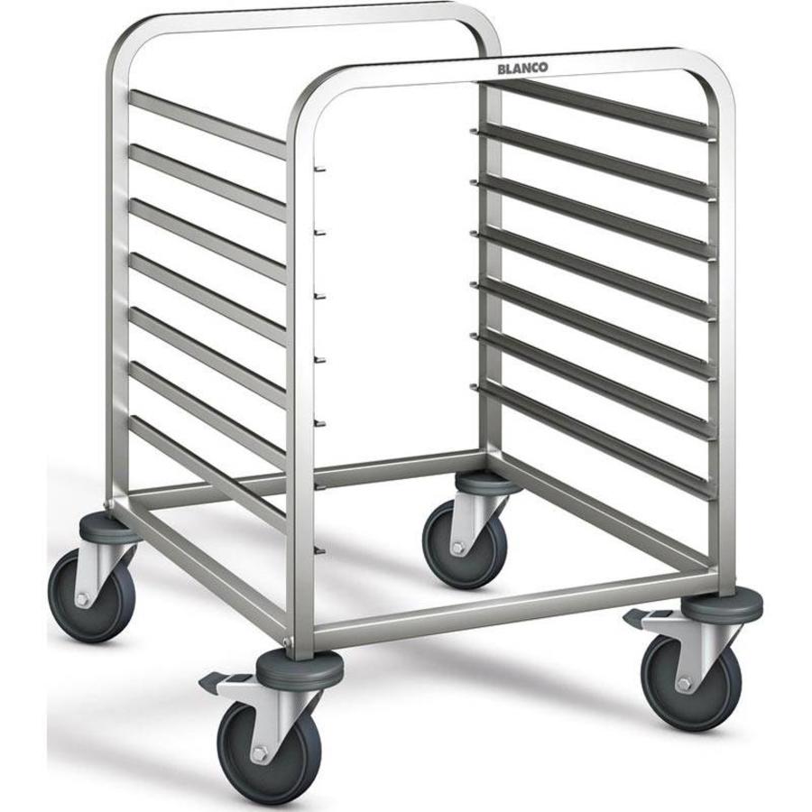 Chariot à étagères en acier inoxydable | 7 x 1/1 GN | 66,2x73,3x84,5 cm