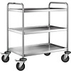 B.PRO Stainless steel serving trolley | 3 plateaus | 90x60x95 cm