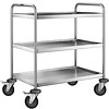 B.PRO Stainless steel serving trolley | 3 shelves | 90x60x95 cm