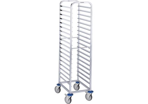  B.PRO Chariot à étagères en acier inoxydable | 18 x 1/1 GN | 46x61,3x164,5 cm 