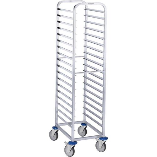  B.PRO Chariot à étagères en acier inoxydable | 18 x 1/1 GN | 46x61,3x164,5 cm 