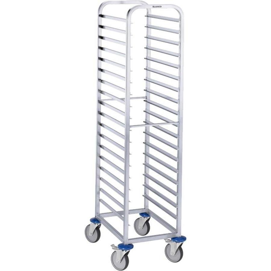 Chariot à étagères en acier inoxydable | 18 x 1/1 GN | 46x61,3x164,5 cm