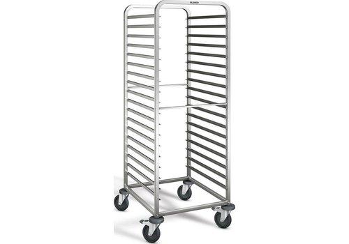  B.PRO Chariot à étagères en acier inoxydable | 18 x 2/1 GN | 66,2x72,3x164,5 cm 