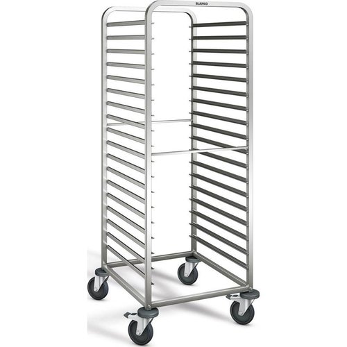  B.PRO Chariot à étagères en acier inoxydable | 18 x 2/1 GN | 66,2x72,3x164,5 cm 