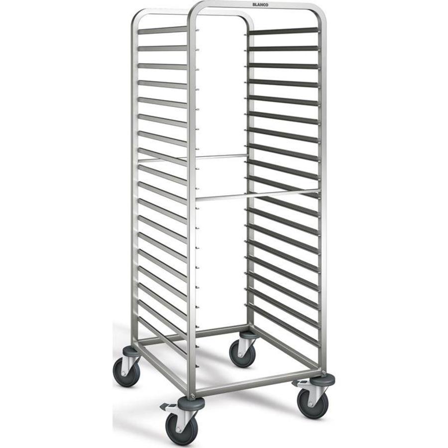 Chariot à étagères en acier inoxydable | 18 x 2/1 GN | 66,2x72,3x164,5 cm