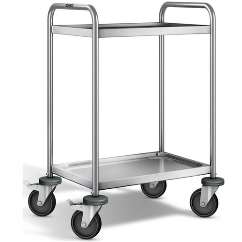  B.PRO Stainless steel serving trolley | 2 plateaus | 70x50x95 cm 