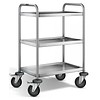 B.PRO Stainless steel serving trolley | 3 plateaus | 70x50x95 cm