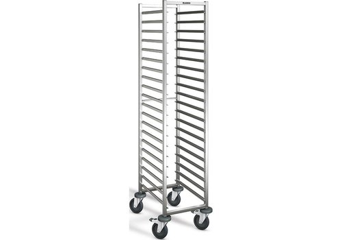  B.PRO Chariot à étagères en acier inoxydable | 20 x 1/1 GN | 46x61,3x180 cm 