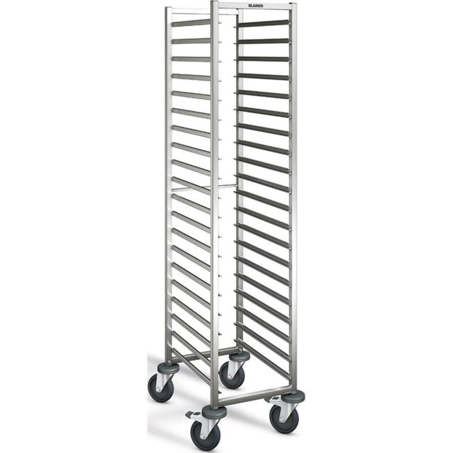 Chariot à étagères en acier inoxydable | 20 x 1/1 GN | 46x61,3x180 cm