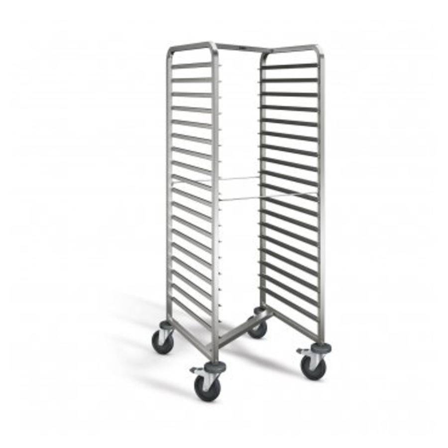 Chariot à étagères en acier inoxydable | 18 x 2/1 GN | 66,2x73,4x164,5 cm