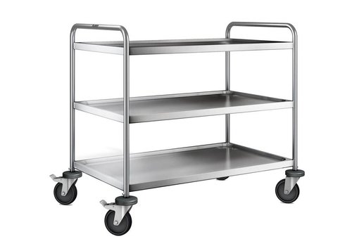  B.PRO Stainless steel serving trolley | 3 plateaus | 110x70x95 cm 